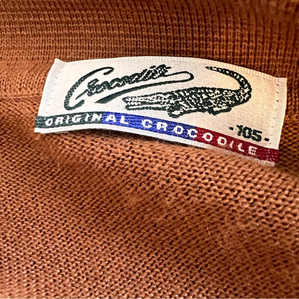 Crocodile International Men's Size L Multicolor Brown Collared LS Sweater - Picture 10 of 12
